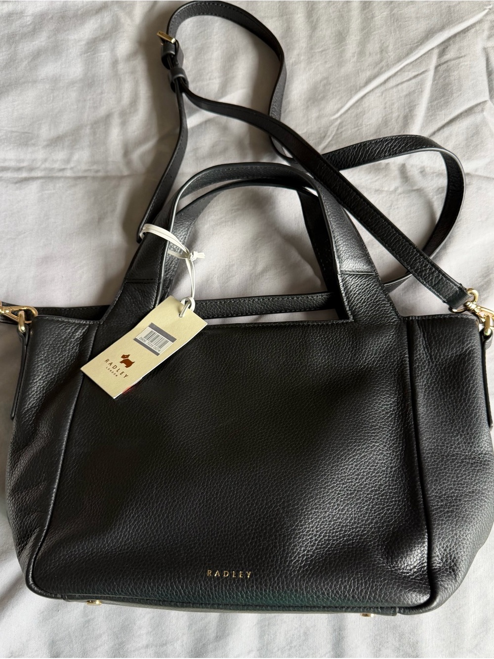 Radley London Alpha Road Medium Leather Satchel – Black – NWT